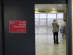 Acceso a la sala en donde se realiz la jornada 