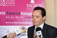 Ilmo. Sr. D. Manuel Escudero Snchez, Director General de Informtica y Comunicaciones durante la inauguracin de Telecofrum 09