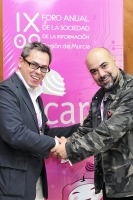 D. Manuel Cristbal y D. Sam Ort, ganador del VI Concurso Internacioanl de Animacin en 3D