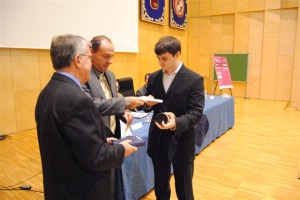 Entrega del premio del Colegio Oficial de Ingenieros Tcnicos de Telecomunicacin 