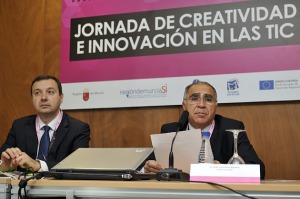 Diego Pedro Garca y Jos Carmona durante la inauguracin de la jornada 