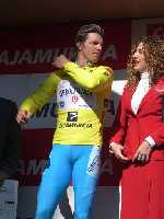 Danilo Hondo, primer l�der de la Vuelta. Foto: Ascen Jim�nez