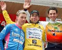 Podio de la XXV edici�n de la Vuelta Ciclista a Murcia