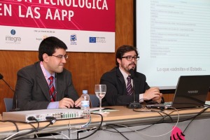 Ignacio Alamillo y Daniel Snchez Martnez durante las jornadas