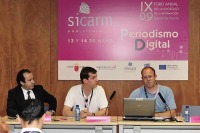 De izquierda a derecha, D. Javier Adn, D. Juan Miguel Aguado Terrn y D. Ignacio Esteban.