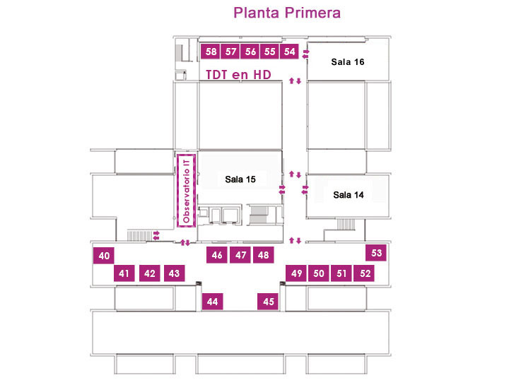 Plano de la primera planta del Auditorio y Centro de Congresos Vctor Villegas