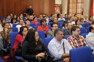 Asistentes a las jornada desarrollada en el Saln de Grados de la Facultad de Derecho 